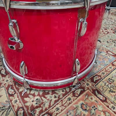 1980s Slingerland Spirit 4000 8 Piece Drum Shell Pack - Red Gloss 8/10/12/13/14/15/16/22 (C021-4) image 21