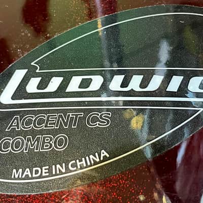 Ludwig Accent CS Combo Junior Gloss Red Sparkle Finish 2-Piece Drum Shell Pack image 5