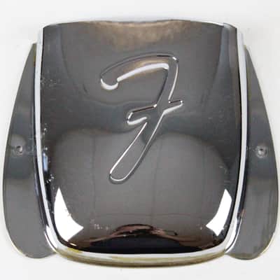 1965 Vintage Fender Jazz Bass Chrome Ash Tray Bridge COVER L-Series USA 1960s 1970s Pre-CBS image 1