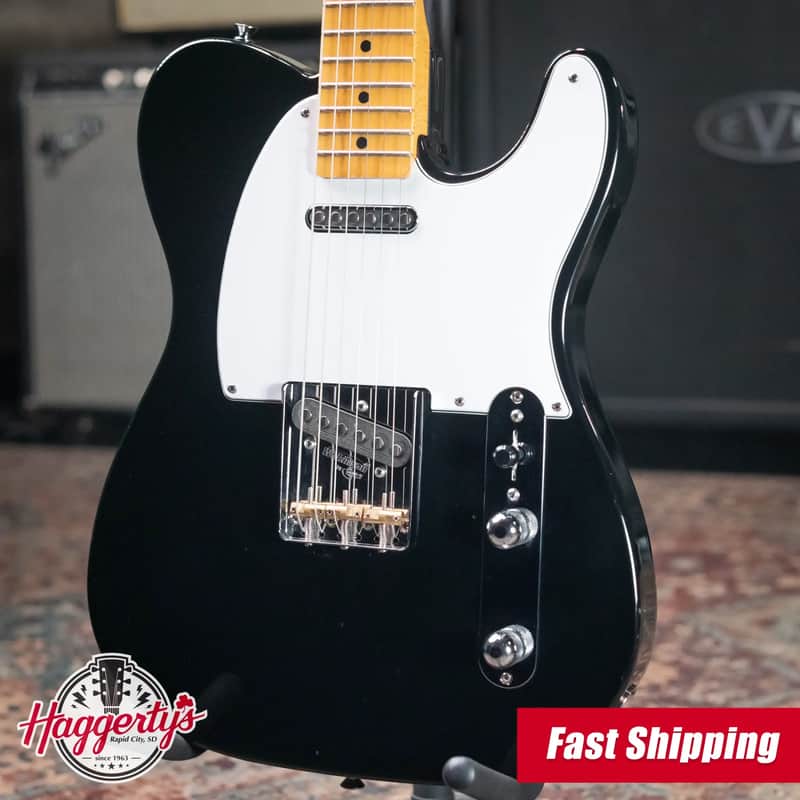 Fender Telecaster Black with MIJ Neck, Upgraded TV Jones Pickups, and Hardshell Case - Used image 1