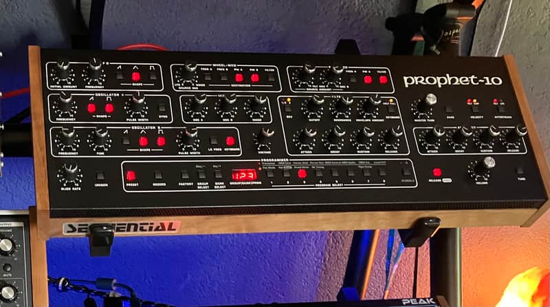 Sequential Prophet-10 Desktop 10-Voice Polyphonic Synthesizer 2021 - Present - Black with Wood Sides image 1