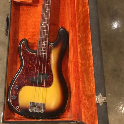 Fender Precision Bass 1966 Sunburst Lefty image 21