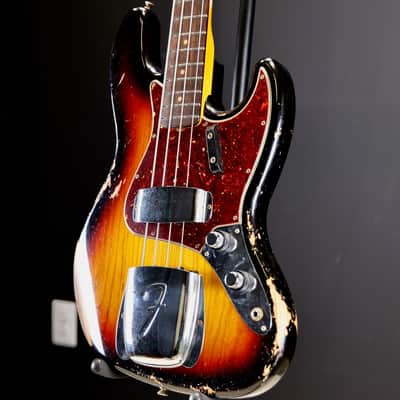 Fender Custom Shop 1961 Jazz Bass Heavy Relic 3A Rosewood Fingerboard 3-Color Sunburst image 7