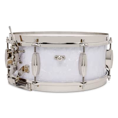 Slingerland Radio King Solid Maple Snare Drum 14x5.5 White Marine Pearl image 3