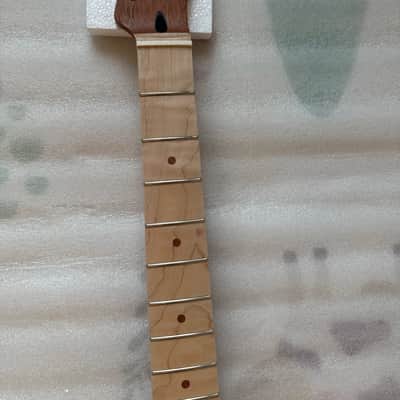 1 Set Mahogany Guitar Telecaster Tele Style Body with Mahogany Neck, Maple Fingerboard image 7