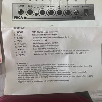 Kona Fat boy ®️ FBGA 15 guitar amplifier 2020 image 3