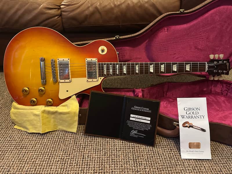 Gibson Custom Shop Les Paul Standard 58 VOS 2017 - Plain top cherry sunburst image 1