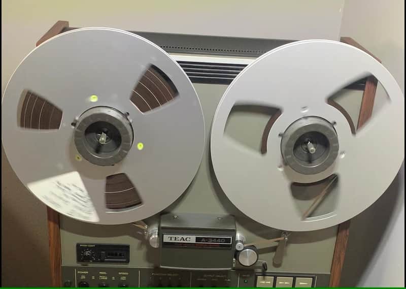 TEAC A-3440 EARLY 1980s - woodgrain, silver, black image 1