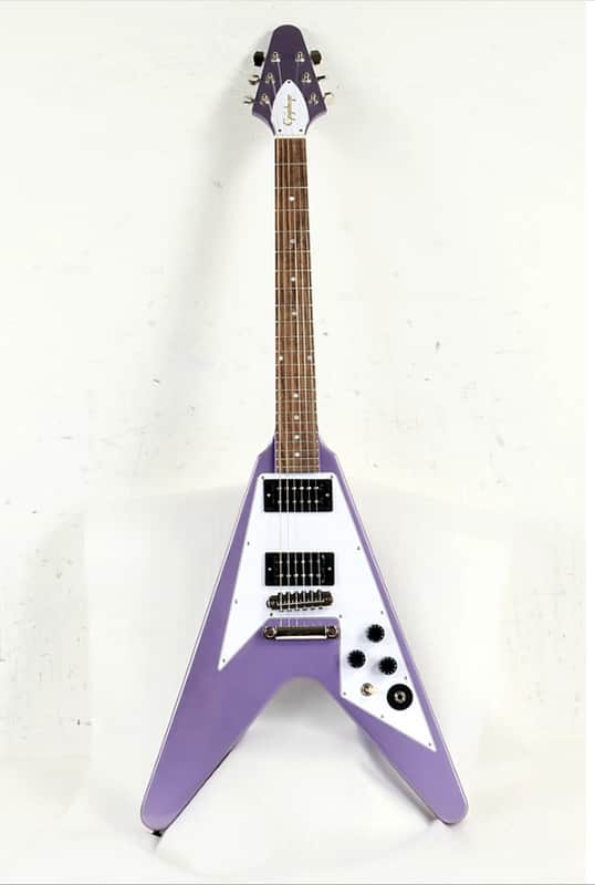 Immagine Epiphone Kirk Hammett 1979 Flying V Electric Guitar - Purple Metallic - 1