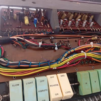 Farfisa Combo Compact 61-Key Organ 1964 - 1968 - Red with Black-White / White-Black Keys image 4