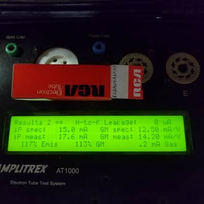 Amperex 6922 tNOS AT1000 TESTED Balanced! PI Vacuum Tube Gold Pins USA E88CC dual triode 1960-1969 image 3