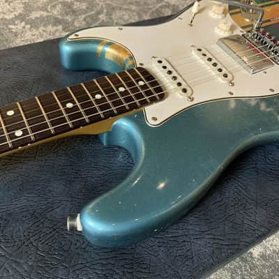 Made to Order - FRANCHIN Mercury guitar Paul Audia Signature - Lake Placid Blue / Sherwood Green / Candy Apple Red - Gold Racing Stripe Relic Aged 100% Nitro Lacquer Stratocaster-Strat-S-Style Made in Italy image 10
