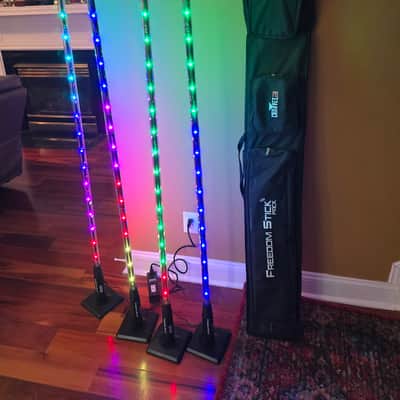 Chauvet Freedom Stick Pack with 4 LED Effects Lights 2010s - Black image 9