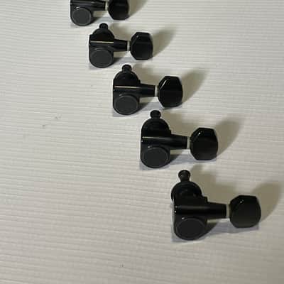 2000's Indonesian Era Ibanez RG & S Series Black Dual Pin Tuning Pegs Tuners 6 In LIne image 3