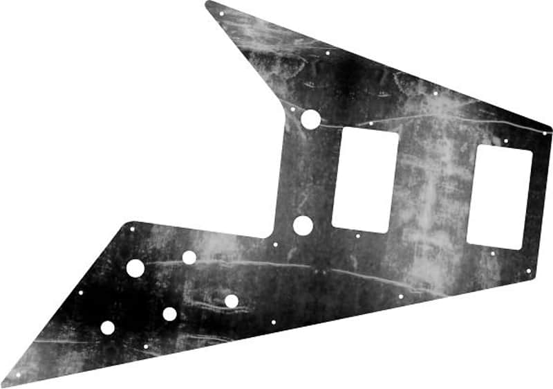 Pickguard Pick Guard Scratchplate Graphic Gibson Flying V Guitar The Shroud BW image 1