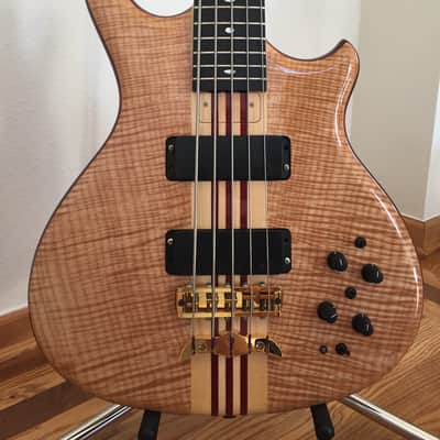 Alembic Mark King Signature Deluxe Balance Custom 5 String Bass 2000 Flame Maple LED's image 2