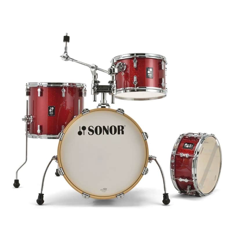 Sonor AQX Jazz 4-Piece Drum Shell Pack (Red Moon Sparkle) image 1