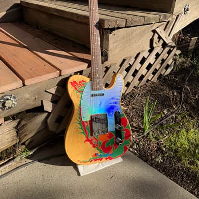Fender Artist Series Jimmy Page Telecaster with Rosewood Fretboard 2019 - Natural with Dragon Graphic image 1