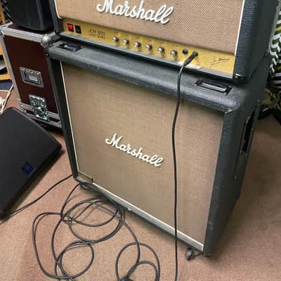 Marshall JCM 800 Lead Series Model 2203 100-Watt Master Volume Head 1980s - Black with 4x12 cab vintage30