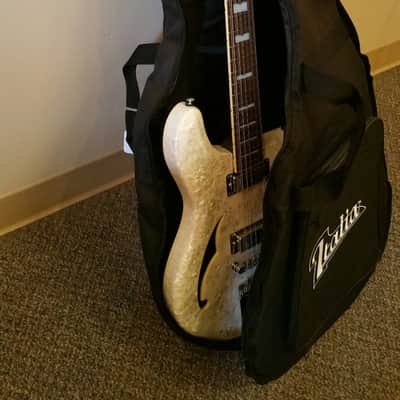 Italia Rimini Twin Double Neck, White Pearl, Redburst back 2015 NOS image 17