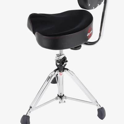 Gibraltar 9608MB 9600 Series Pro Moto Drum Throne with Back Rest - Black/Chrome image 3