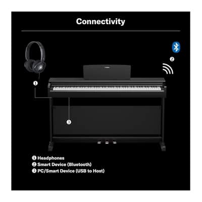 Yamaha Arius Series 88-Key Weighted Digital Home Piano with Bench (Rosewood) image 7