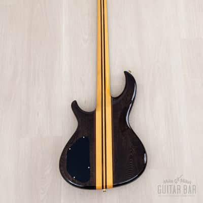 1990s Aria Pro II Super Bass SB-800 See-through Black Vintage Neck Through Bass, Near-Mint w/ Case & Hangtag image 3