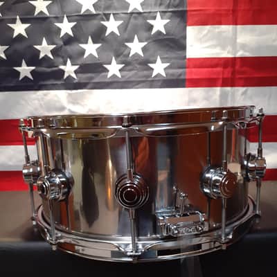 DW Collectors Series 6 1/2X14 stainless steel snare drum USA Collectors Series image 7