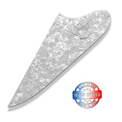 White Pearl 4 Ply Pickguard for Epiphone Thunderbird Option 1 W/ Decal Made in USA by WD image 10