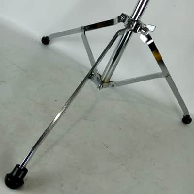 Yamaha Cymbal Stand Tripod Base+2 Tube Sections Chrome Vintage 80s Single-Braced image 2