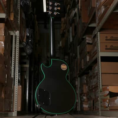 Gibson Les Paul Custom - Solid Body Electric Guitar Satin Black Green Widow image 7