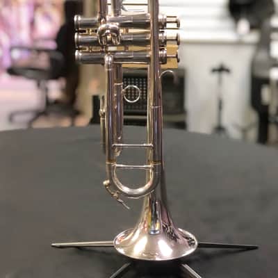 King SB12 System Blue Marching Trumpet Silver-Plated image 3