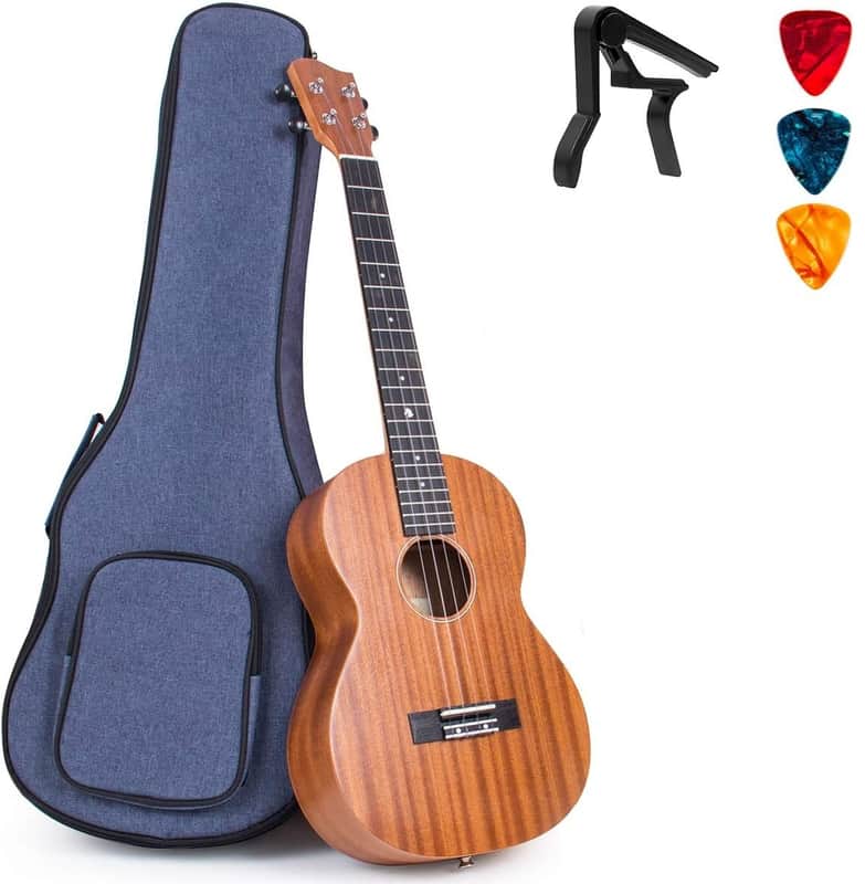 Baritone Ukulele, 30 Inch Professional Musical -Instrument Ukelele for Adults  Uke Beginner Kit W/Gig Bag Strap Strings Hawaiian Guitar Ukalalee image 1