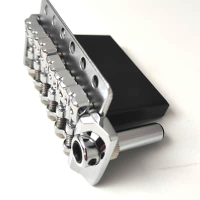Strat style chrome tremolo 54mm, 6 screws, innovative saddles image 4