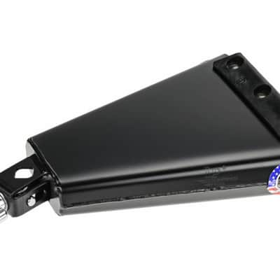 Latin Percussion LP009-N Classic Ridge Rider Rock Cowbell with Self-Aligining .5" Mount - Black with Yellow Edge image 2
