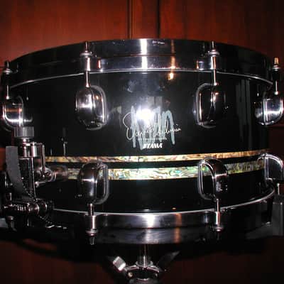 Tama David Silveria (Korn) Signature Snare Drum, DS1465 Piano Black with Black Nickel Hardware image 1