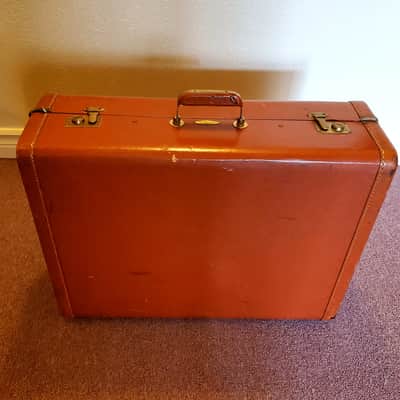 Vtg Leather SNARE DRUM Travel Case Holds Snare Drums up 6".5 image 2