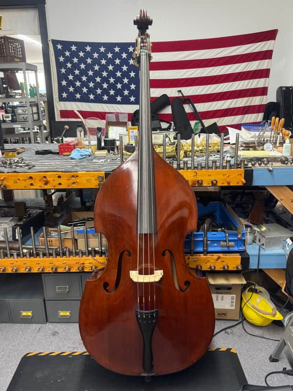 Encore. 3/4 Upright Double Bass.(2011)(Spruce/Flamed Maple)(Carry Bag) image 1