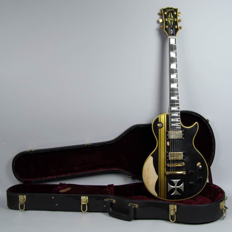 Gibson Les Paul Custom James Hetfield "Iron Cross" Replica 1973 Black Guitar W/HSC USA image 1