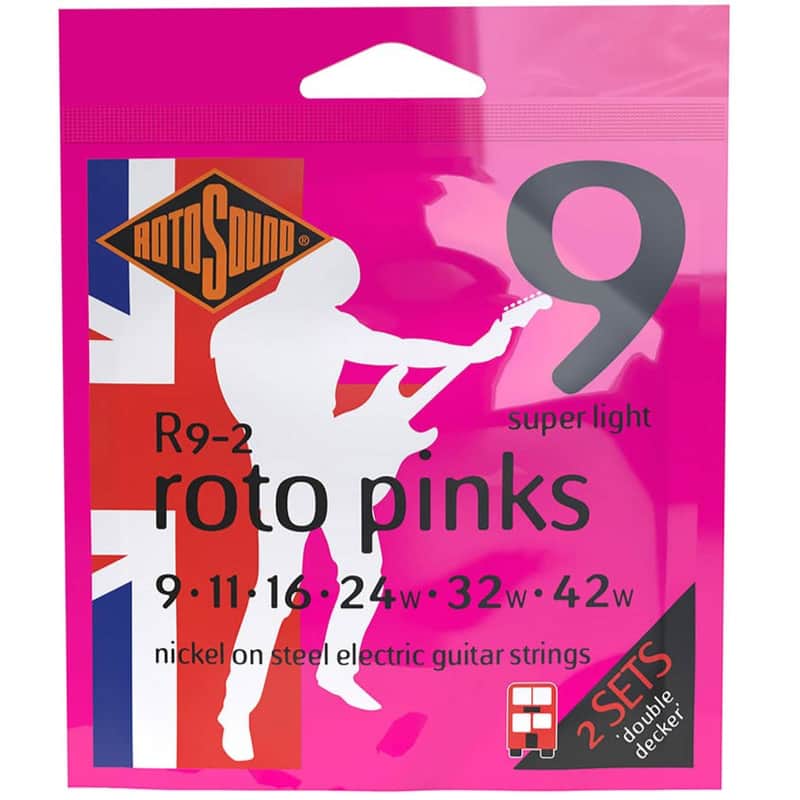 Rotosound Electric Guitar String Set 9-42 Pinks DOUBLE PACK image 1