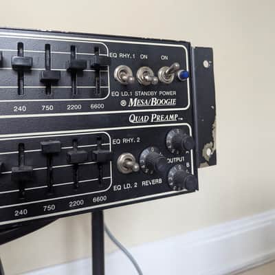Mesa Boogie Quad Preamp with FU-2A Footswitch 1980s - Black image 3