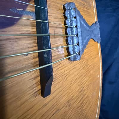 1939 United Elitone Parlor Guitar – Prewar Chicago-Built Vintage Acoustic – Family Owned Since New image 4