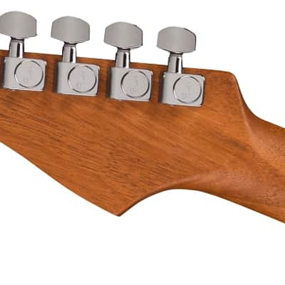 Fender American Acoustasonic Jazzmaster Acoustic Electric Guitar. All-Mahogany, Ebony Fingerboard, Bourbon Burst image 7
