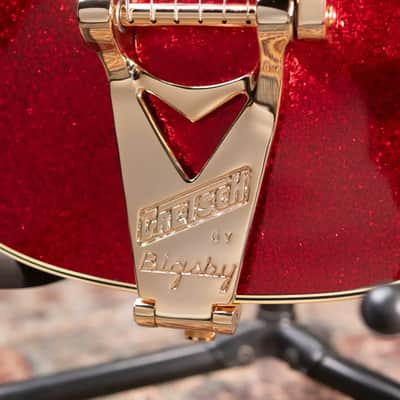 Gretsch G6129TG-59VS Limited Edition Sparkle Jet with String-Thru Bigsby - Red Sparkle with Hardshell Case image 14