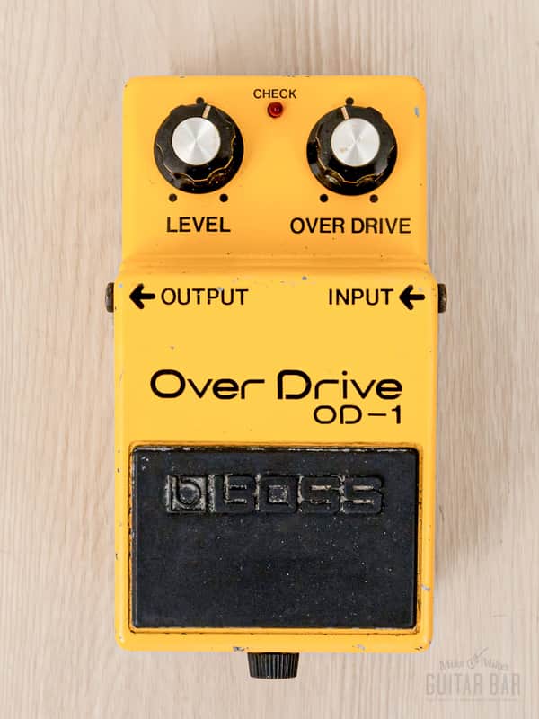 1980 Boss OD-1 Overdrive Long Dash Vintage Effects Pedal, Black Label Japan 4558D image 1
