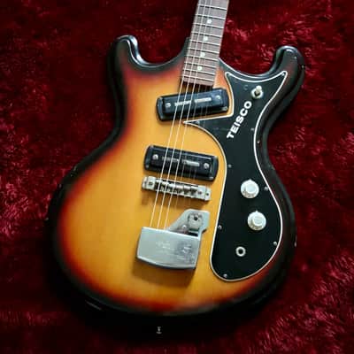 c.1968 Teisco V-2 Mosrite Style MIJ Vintage Guitars “Sunburst” image 1