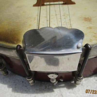 Vega Tenor Banjo, 1920's, Groton, Ct., 11" Head, Tone Ring, 18 Frets, Interesting image 11