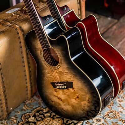 Washburn DFBACEB | Grand Auditorium Guitar w/ Cutaway & Pickup, Black Fade. New with Full Warranty! image 10