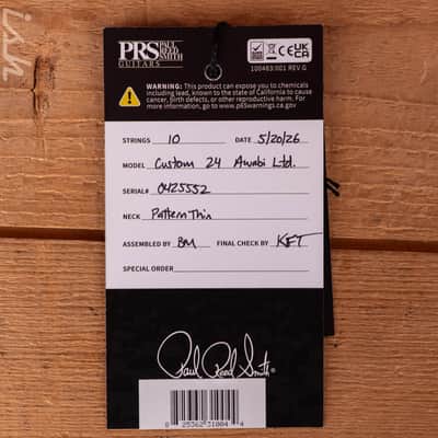 PRS Custom 24 Quilt Artist Top Indigo image 13