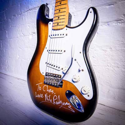 Fender 50s Reissue Stratocaster Signed by Nile Rodgers THE HITMAKER 1983 - Sunburst image 5